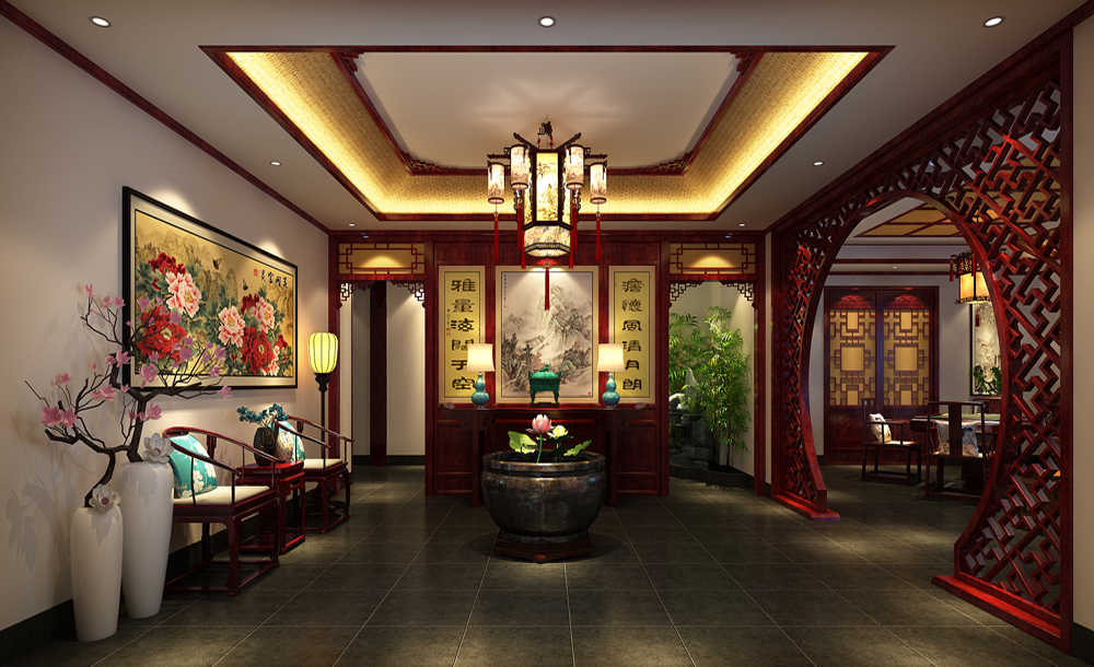 北京大兴四合院新餐饮会所古典中式装修设计